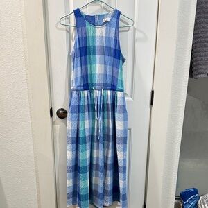 Blue and Green Plaid  Dress